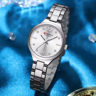 Curren 9105 Ladies Chain Watch- Silver Dial- Silver Bezel- Silver Chain- TF Code CR989CF_img_1