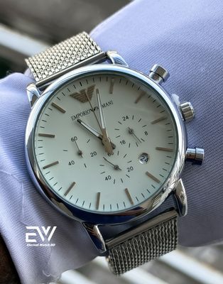 ARMANI GLOSSY MASH CHAIN  WHITE DIAL_img_3