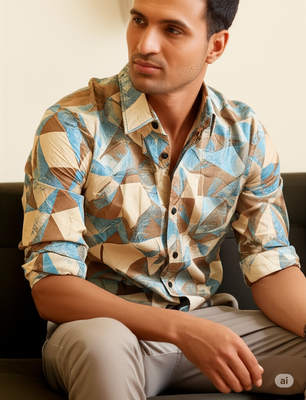 প্রিমিয়াম ইন্ডিয়ান ব্র‍্যান্ড প্রিন্ট শার্ট ১৩০_img_0