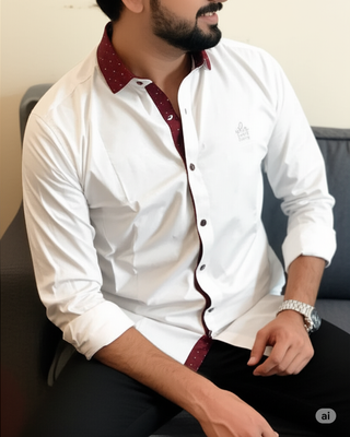 Trendy red white contrast shirt 0089_img_0