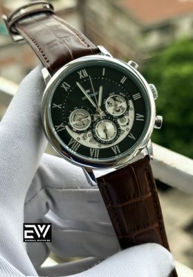 HILFIGER BROWN BELT BLACK DIAL SILVER CASE_img_0