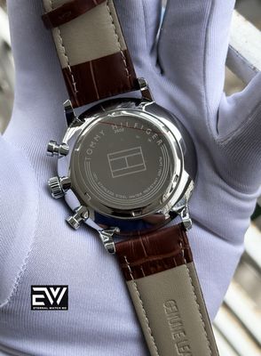HILFIGER BROWN BELT WHITE DIAL SILVER CASE_img_2