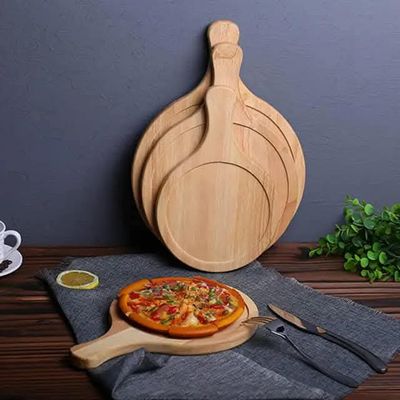 Serving & Chopping  Bamboo Wooden Imported High Quality Food & Pizza Serving Tray_img_2