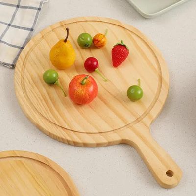 Serving & Chopping  Bamboo Wooden Imported High Quality Food & Pizza Serving Tray_img_0