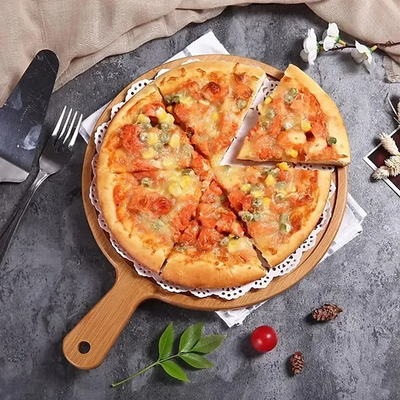 Serving & Chopping  Bamboo Wooden Imported High Quality Food & Pizza Serving Tray_img_6