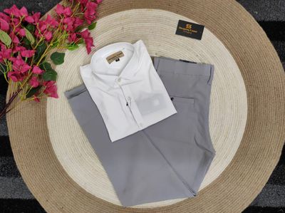Formal Ash pant with white shirt_img_0