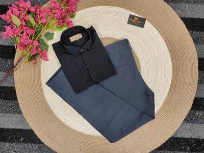 Formal Nevy pant with black shirt_img_0