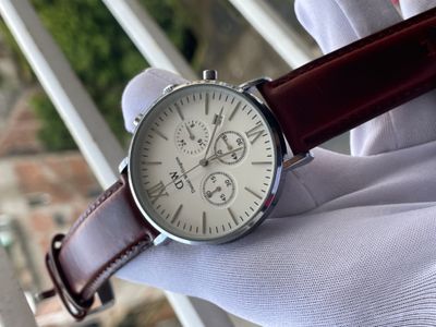 DW White Dial Brown Belt_img_0
