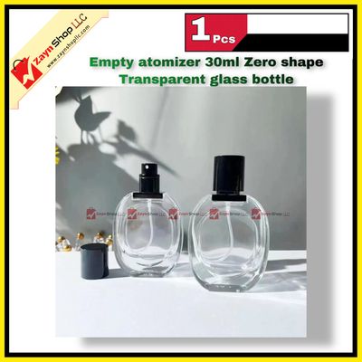 Empty atomizer 30ml Zero shape Transparent glass bottle 1 pcs_img_0