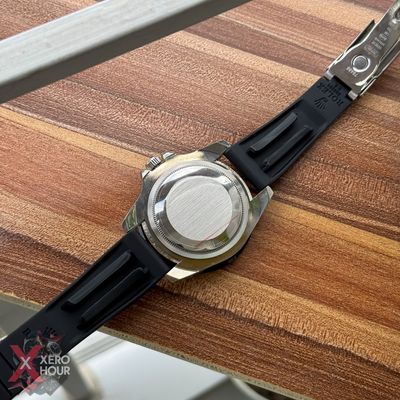 Rolex Yacht Master | Silicon Strap | Silver Body Black bezel dial_img_7