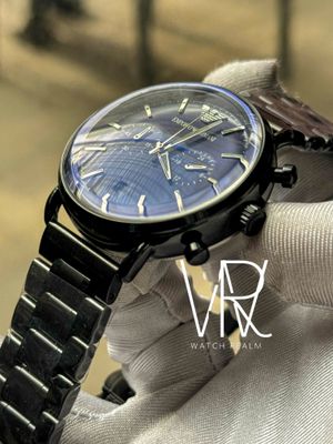 ARMANI SIMPLE BLACK CHAIN BLUE DIAL_img_2