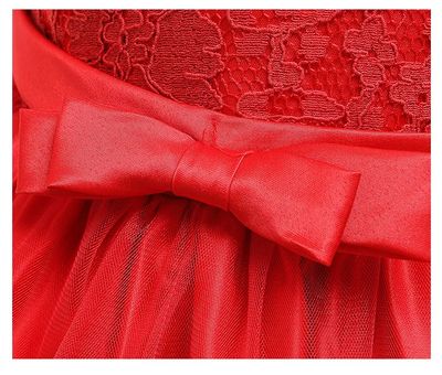Baby Girls Princess Lace Bow Party Dress with Headband (0 to 4 years)_img_9