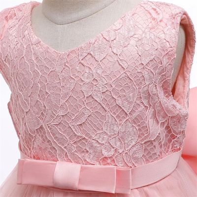 Baby Girls Princess Lace Bow Party Dress with Headband (0 to 4 years)_img_14