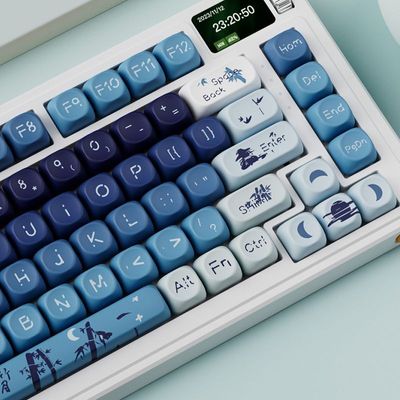 Guofeng Blue MOA Profile PBT Keycaps Set_img_0