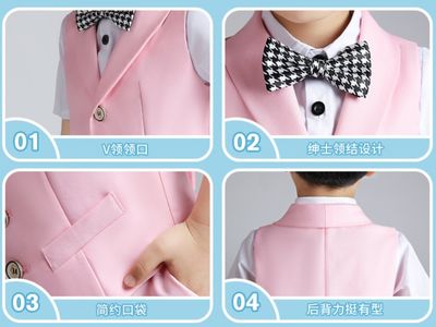 Kids Boys Summer Formal Party Dress 4pcs Set (1 to 5 Years)_img_5