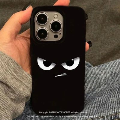 Dark Grumpy Expression Soft Glossy Case_img_4