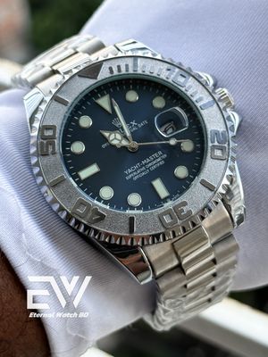 ROLEX YACHT MASTER SWEEP BLUE DIAL SILVER CASE_img_1