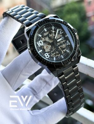 FOSSIL AUTOMATIC CHAIN FULL BLACK WHITE DIGIT_img_0