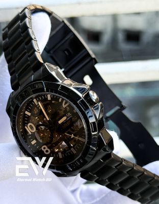 FOSSIL AUTOMATIC  BLACK CHAIN BROWN DIAL_img_1