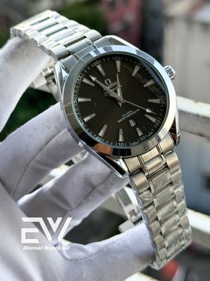 OMEGA AQUA TERRA OLIVE DIAL SILVER CASE_img_0