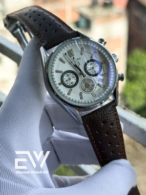 TAG BELT 3 CHORNO NEW BROWN BELT WHITE DIAL_img_0