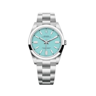 Rolex Oyster Perpetual Silver Chain Tiffany Dial AAA_img_0
