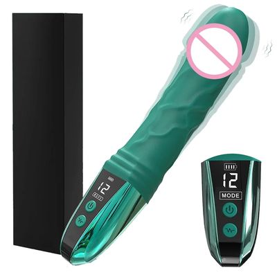 Dildo Vibrator For Women LCD Display G-Spot 12 Frequency Powerful Clit Stimulation Massager Sex toys For Adults Female_img_2