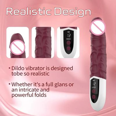 Dildo Vibrator For Women LCD Display G-Spot 12 Frequency Powerful Clit Stimulation Massager Sex toys For Adults Female_img_6