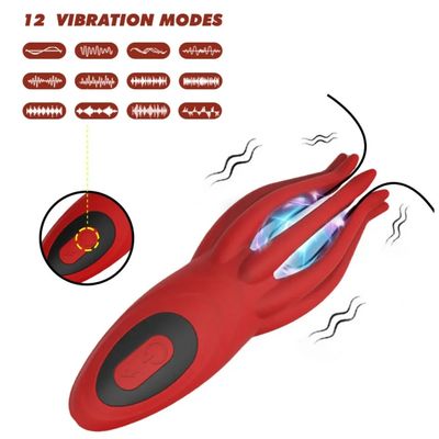 Male Glans Stimulate Massager 12 Modes Electric Shock Glans Vibrator Oral Climax Sex Toy for Men Lasting Delay Endurance Trainer_img_4
