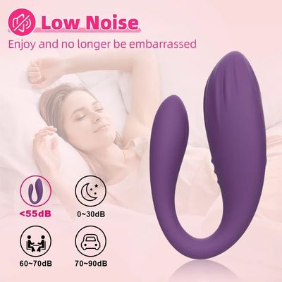 Wireless Dildo Vibrator Female Dual Motors U Shape Clitoris Vagina Stimulator Wearable G-spot Sex Toys for Women Couples Adults_img_6