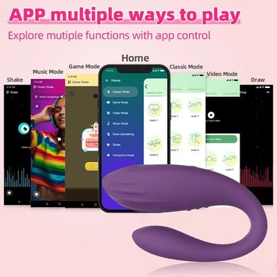 Wireless Dildo Vibrator Female Dual Motors U Shape Clitoris Vagina Stimulator Wearable G-spot Sex Toys for Women Couples Adults_img_5