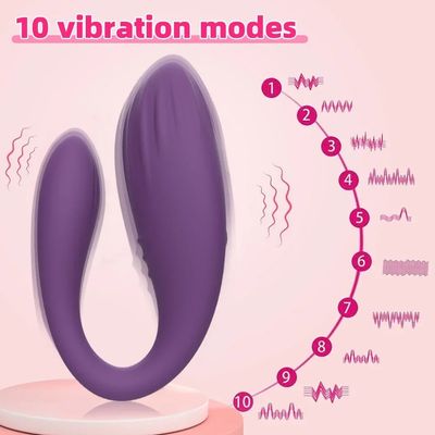 Wireless Dildo Vibrator Female Dual Motors U Shape Clitoris Vagina Stimulator Wearable G-spot Sex Toys for Women Couples Adults_img_7