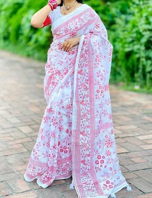 Half silk print sharee_img_1