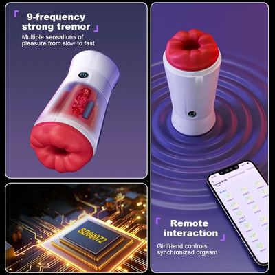 APP Remote Male Masturbator Cup with Memory Function 9 Modes Vibration Real Vagina Blowjob Masturbation Machines Adults Sex Toys_img_1
