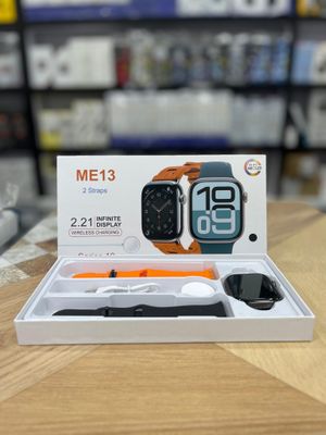 ME13 Smart Watch Series 10 – 2.21" Infinite Display, Wireless Charging (2 Straps)