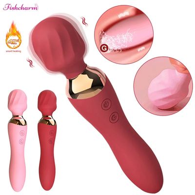 10 Speeds Heating AV Vibrators Magic Wand Vibrators Clitoral Stimulators Vaginal G-spot Massagers Women's Masturbators Sex Toys_img_0