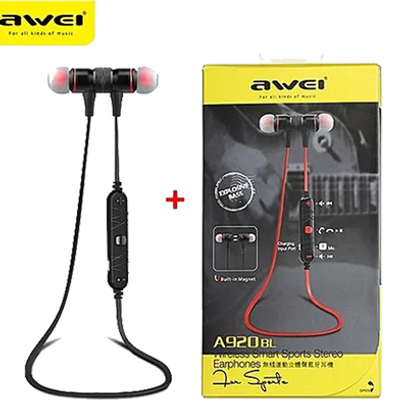 AWEI A920BL Wireless Smart Sport Stereo Magnetic Earphones Explosive Bass_img_3