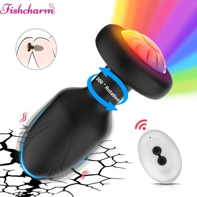 10 Speed 360° Rotation Vibrating Anal Butt Plug for Men Wiggle Prostate Massager Gay Anal Vibrator Anal Plug Sex Toy for Couples_img_0
