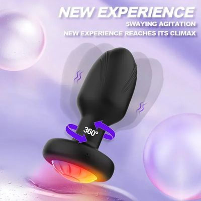 10 Speed 360° Rotation Vibrating Anal Butt Plug for Men Wiggle Prostate Massager Gay Anal Vibrator Anal Plug Sex Toy for Couples_img_3