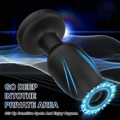 10 Speed 360° Rotation Vibrating Anal Butt Plug for Men Wiggle Prostate Massager Gay Anal Vibrator Anal Plug Sex Toy for Couples_img_4