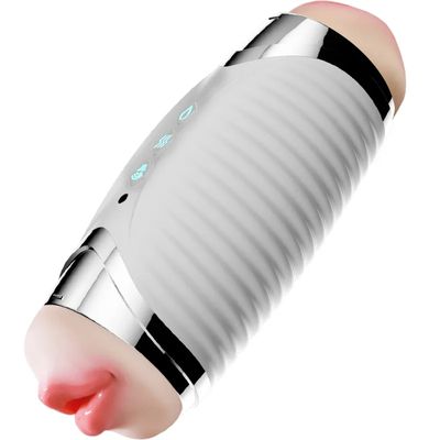 Automatic Male Masturbation Cup Penis Massage Vagina Blowjob Vibration Dual Channel Men Masturbator Sex Toys for Men Adult Goods_img_2