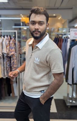 trandy Rip Zipper Polo_img_3