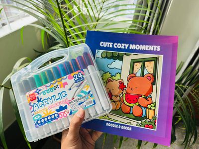 24 Acrylic Brush Pen + One Book (Combo)_img_6