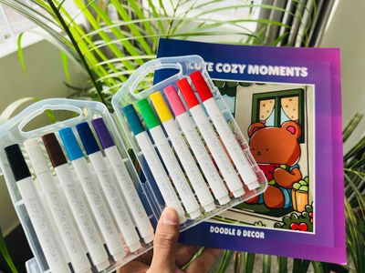 12 Acrylic Brush Pen + One Book (Combo)_img_7