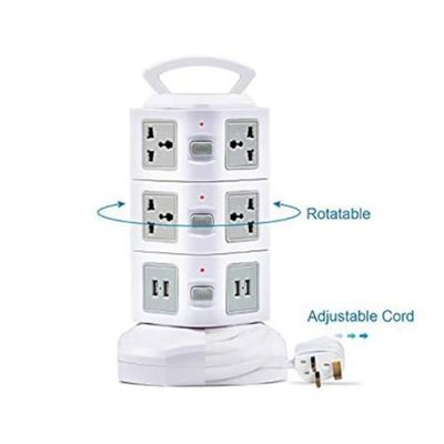 3 Layers with UK 12 Outlets and 6 USB Ports Smart Power Sockets_img_0