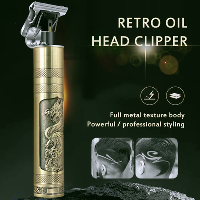 T9 Vintage USB C Type cable with Rechargeable Hair Trimmer metal body For Men and Women_img_3