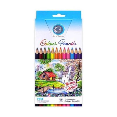 DOMS C3 Color Pencil Full Size, Pack of 12 Pcs_img_0