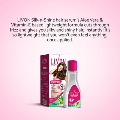 Livon Hair Serum with Argan Oil & Vitamin E for Women & Men, For Frizz Free, Smooth & Glossy Hair, Moisturizes & Detangles Hair, All Hair Types, 18 ml_img_3