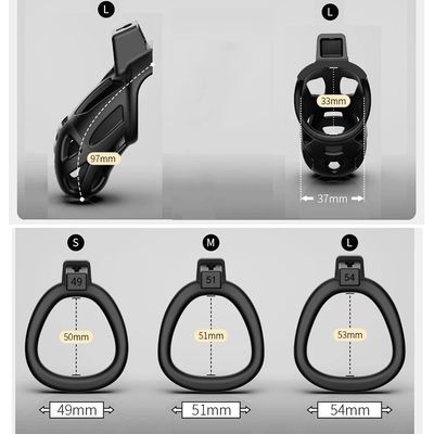 Openable Ring Design Male Urethral Chastity Device Penis Ring Vent Hole Cock Cage CB Lock with 3 Size Sex Toys 18+_img_1