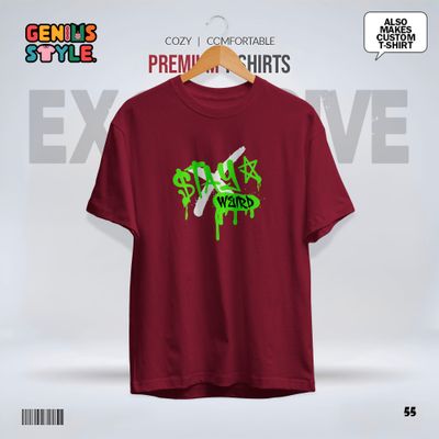 Stay Weird Premium Drop Shoulder T-shirt - 55_img_1